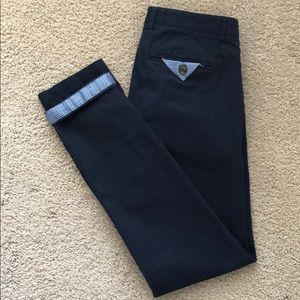 Classic-fit Cotton Trousers in Navy
